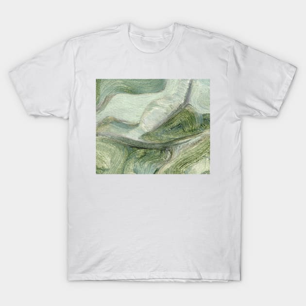 Mint Green Abstract Art T-Shirt by Go Abstract Art